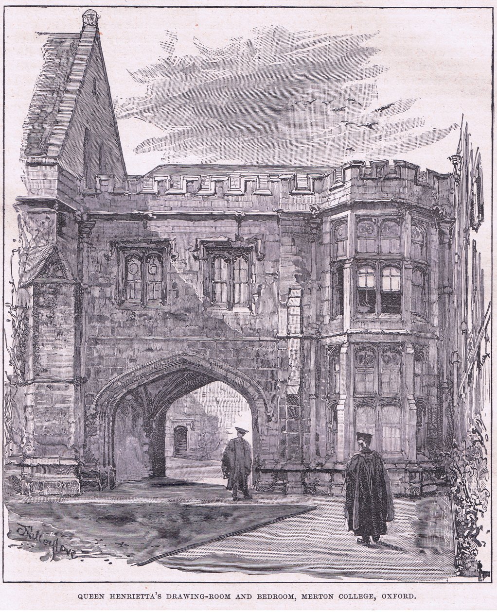 Sala de dibujo y dormitorio de la Reina Henrietta, Merton College, Oxford de John Fulleylove