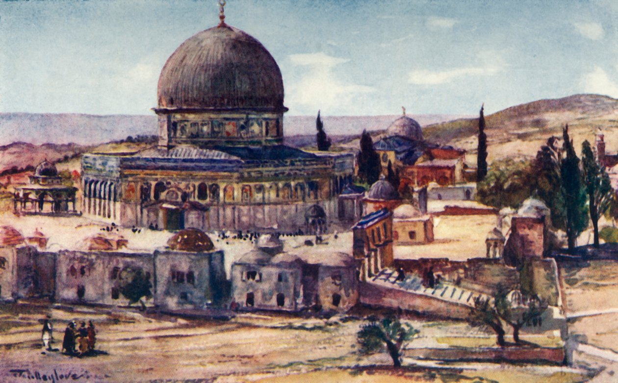 La Cúpula de la Roca desde los cuarteles cerca de la Torre de Antonia, 1902 de John Fulleylove