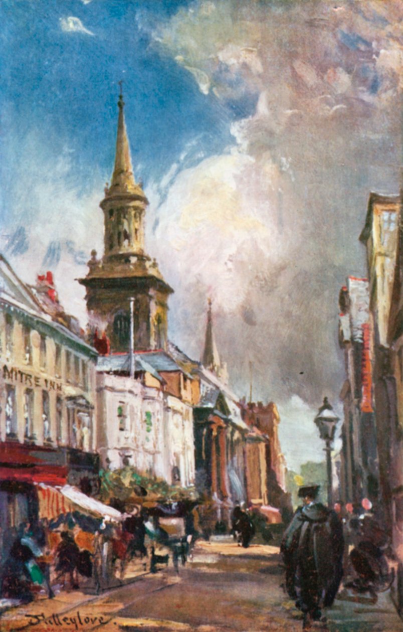 The High Street mirando al este (litografía en color) de John Fulleylove