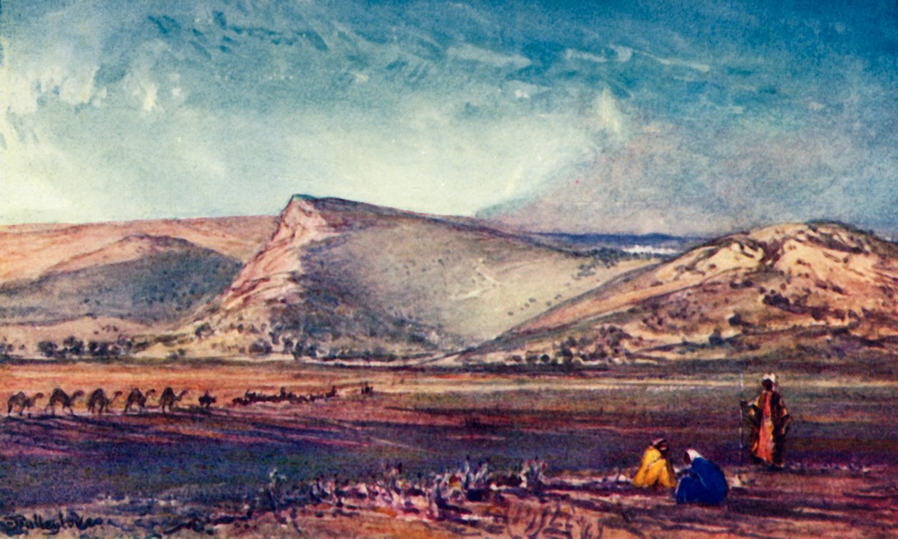Las colinas alrededor de Nazaret desde la llanura de Esdraelon, 1902 de John Fulleylove