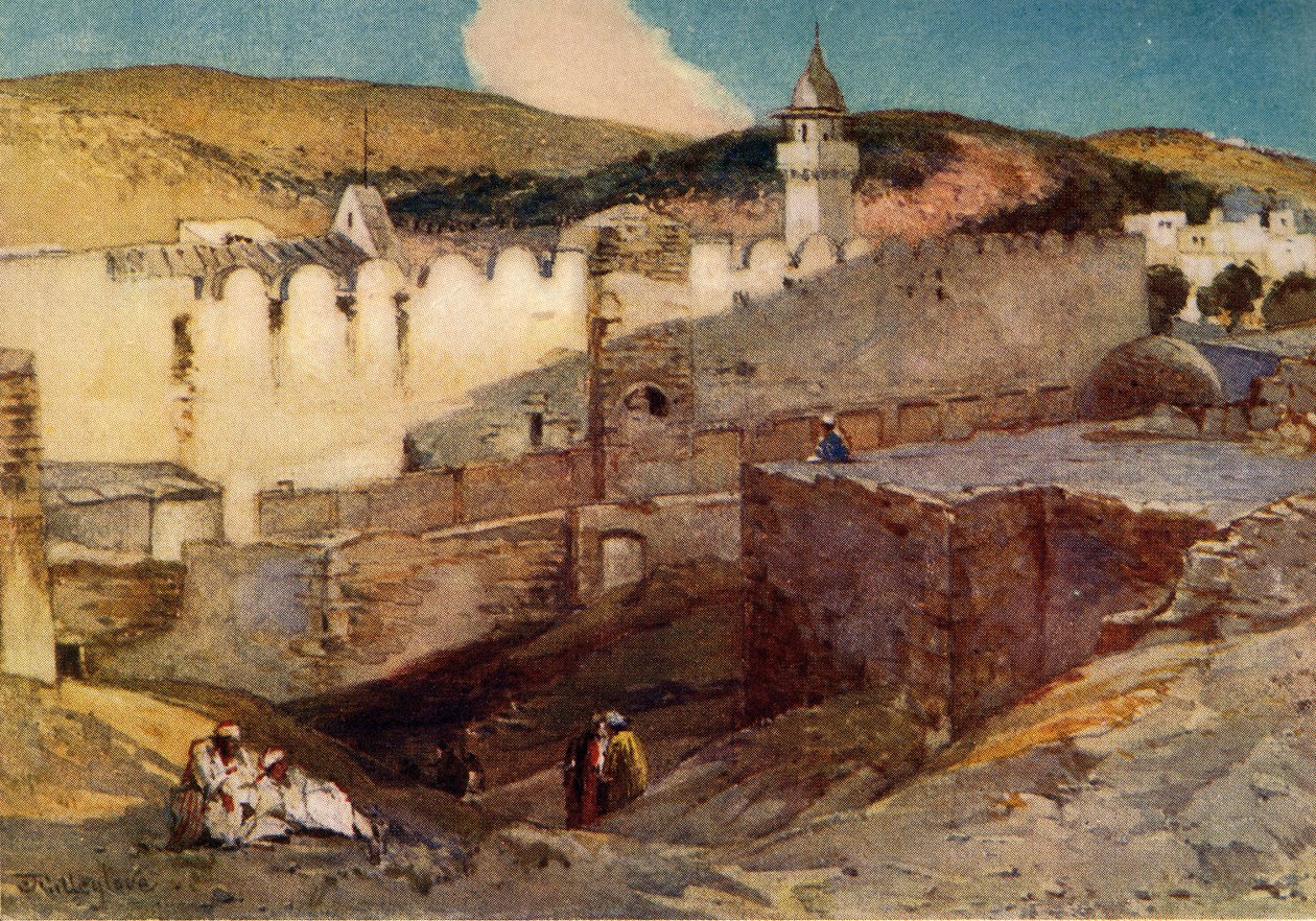 La Mezquita en Hebrón Sobre la Cueva de Macpela de John Fulleylove