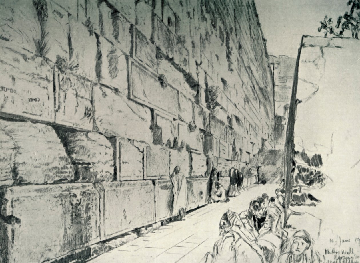 El Muro de las Lamentaciones, 1902 de John Fulleylove