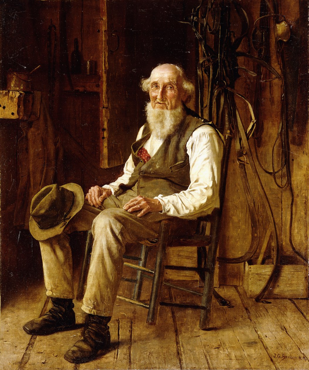 Un Momento de Contemplación de John George Brown