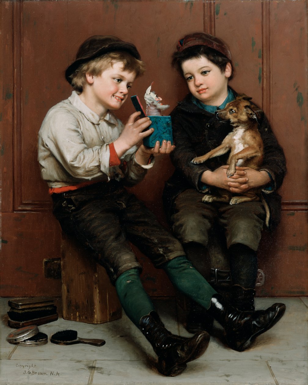 Una fiesta sorpresa, 1888 de John George Brown