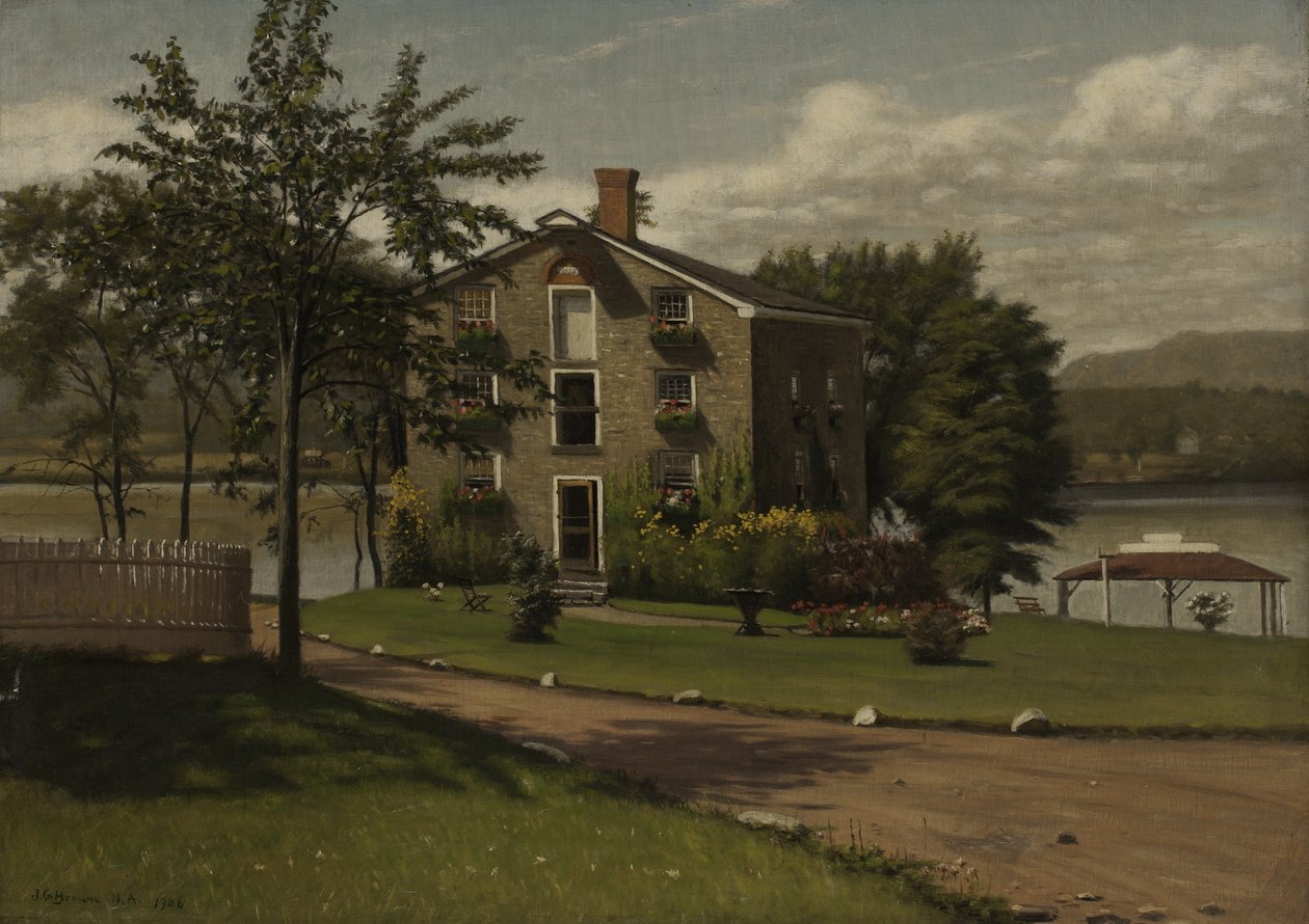 Casa de piedra, Larrabees Point, Vermont, 1906 de John George Brown