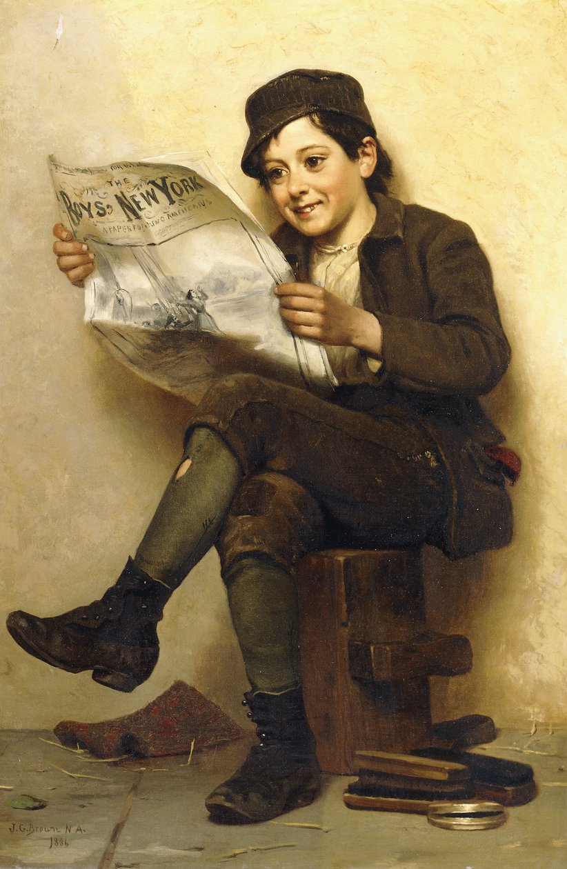 Los chicos, Nueva York, 1886 de John George Brown