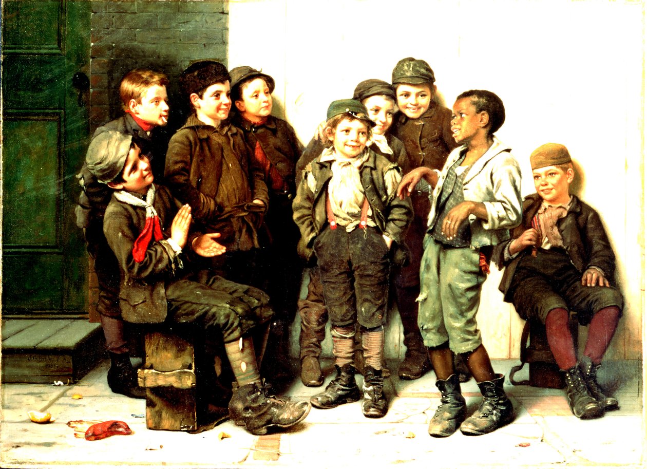 El baile callejero, 1883 de John George Brown