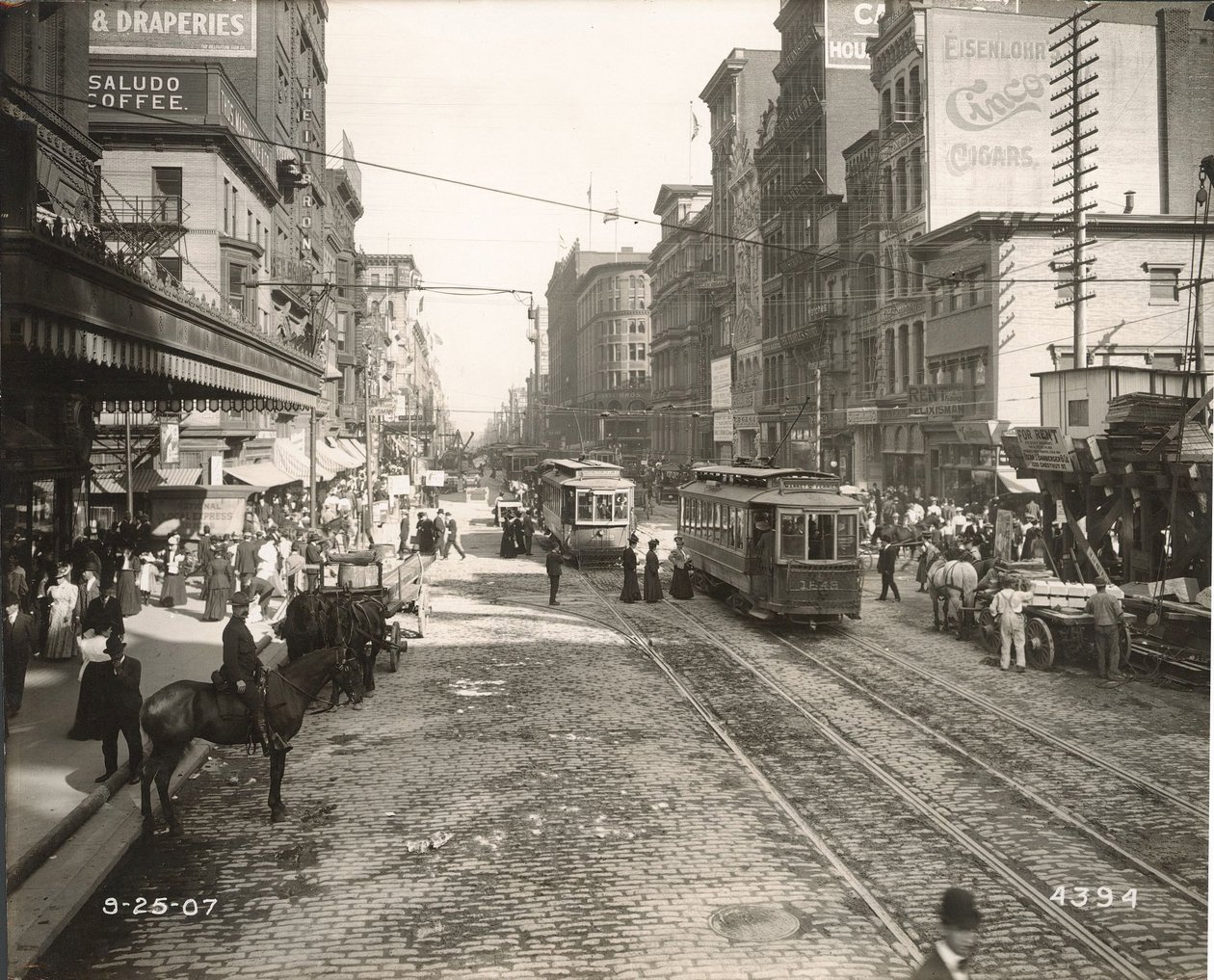 Calle del Mercado, este desde la 10ª, Filadelfia, 1907 de John Gibb Smith