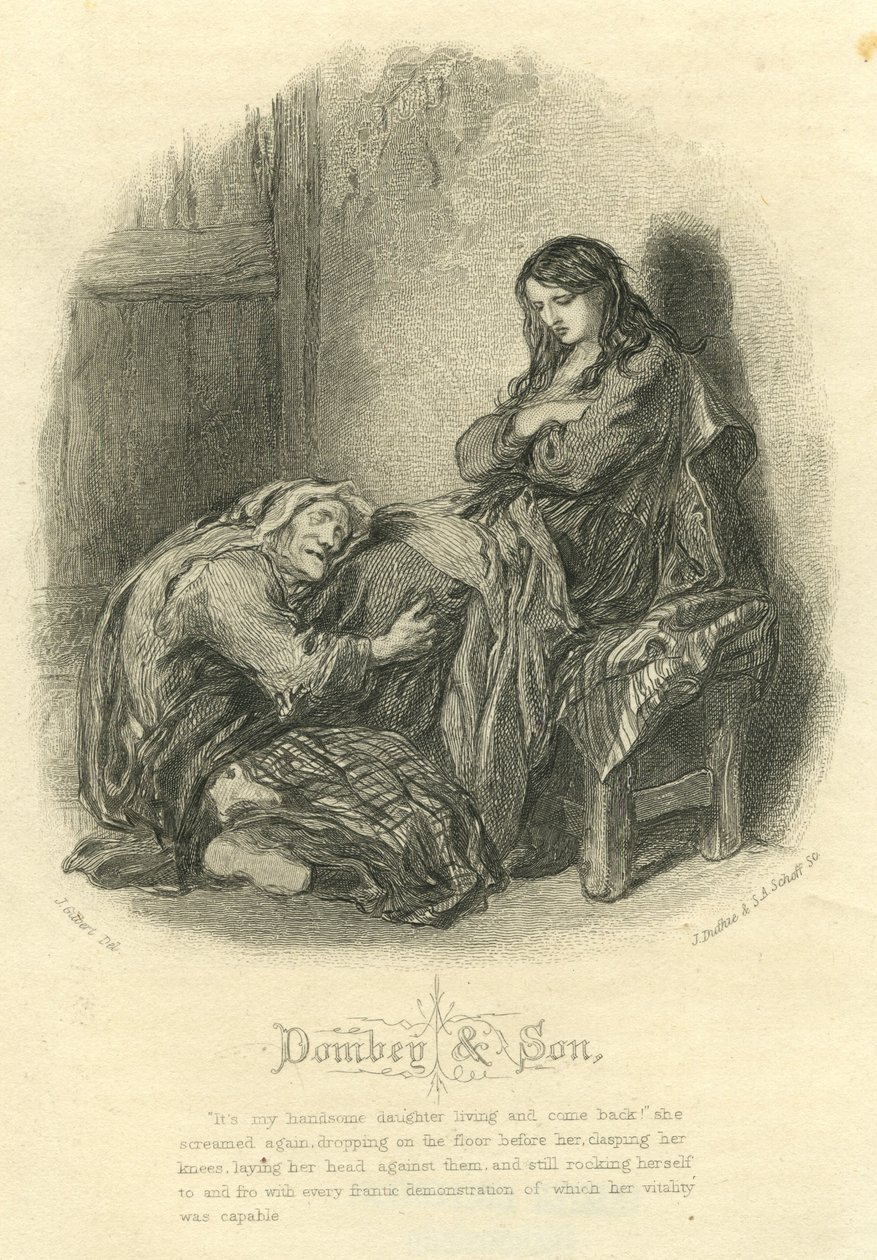 Dombey y Son: Alice Brown y su madre de John Gilbert