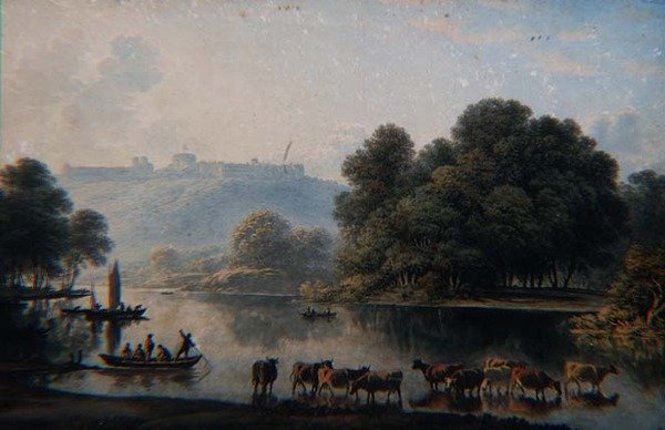 Vista del castillo de Windsor desde el Támesis de John Glover