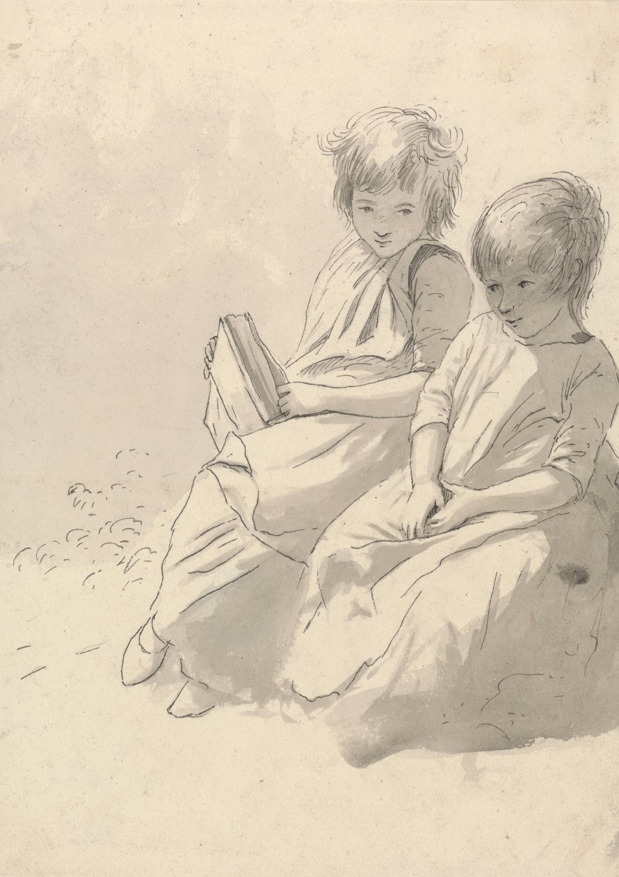 Dos niñas pequeñas de John Glover