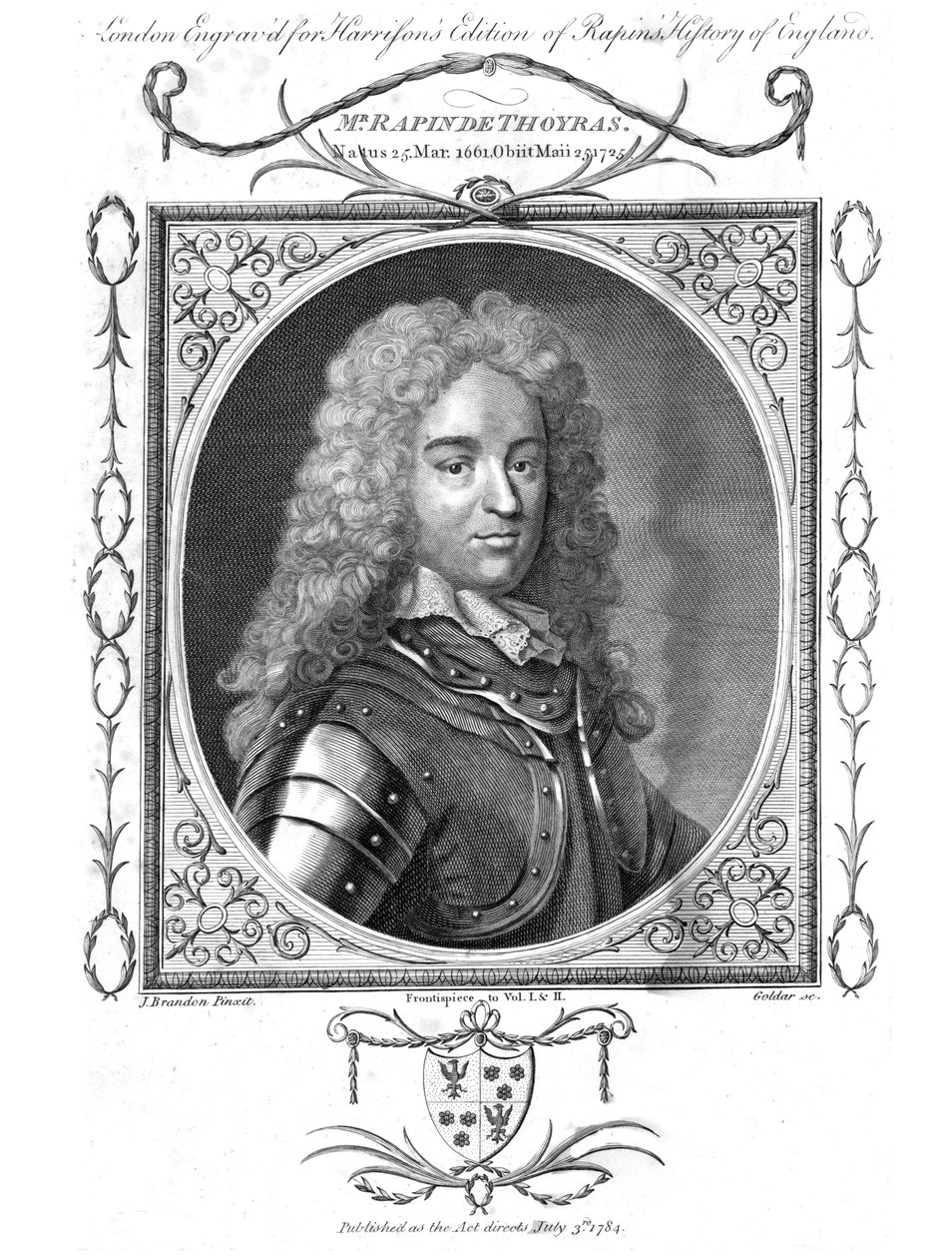 Sr. Rapin De Thoyras, 1784 de John Goldar