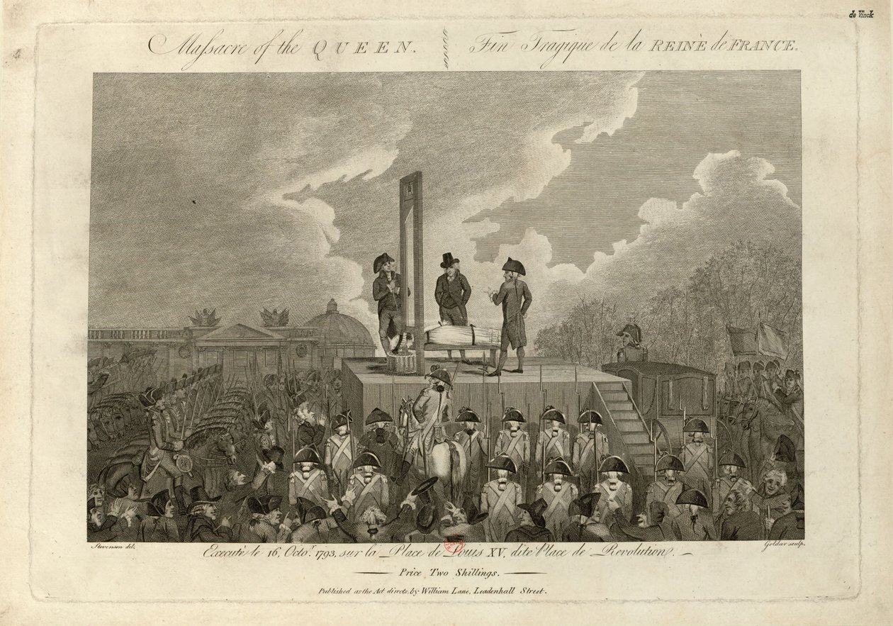 La ejecución de María Antonieta el 16 de octubre de 1793 de John Goldar