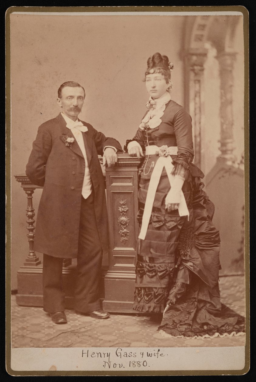 Retrato de Henry Gass 1835-1884 y su esposa Emma Dibble, noviembre de 1880 de John Goldin