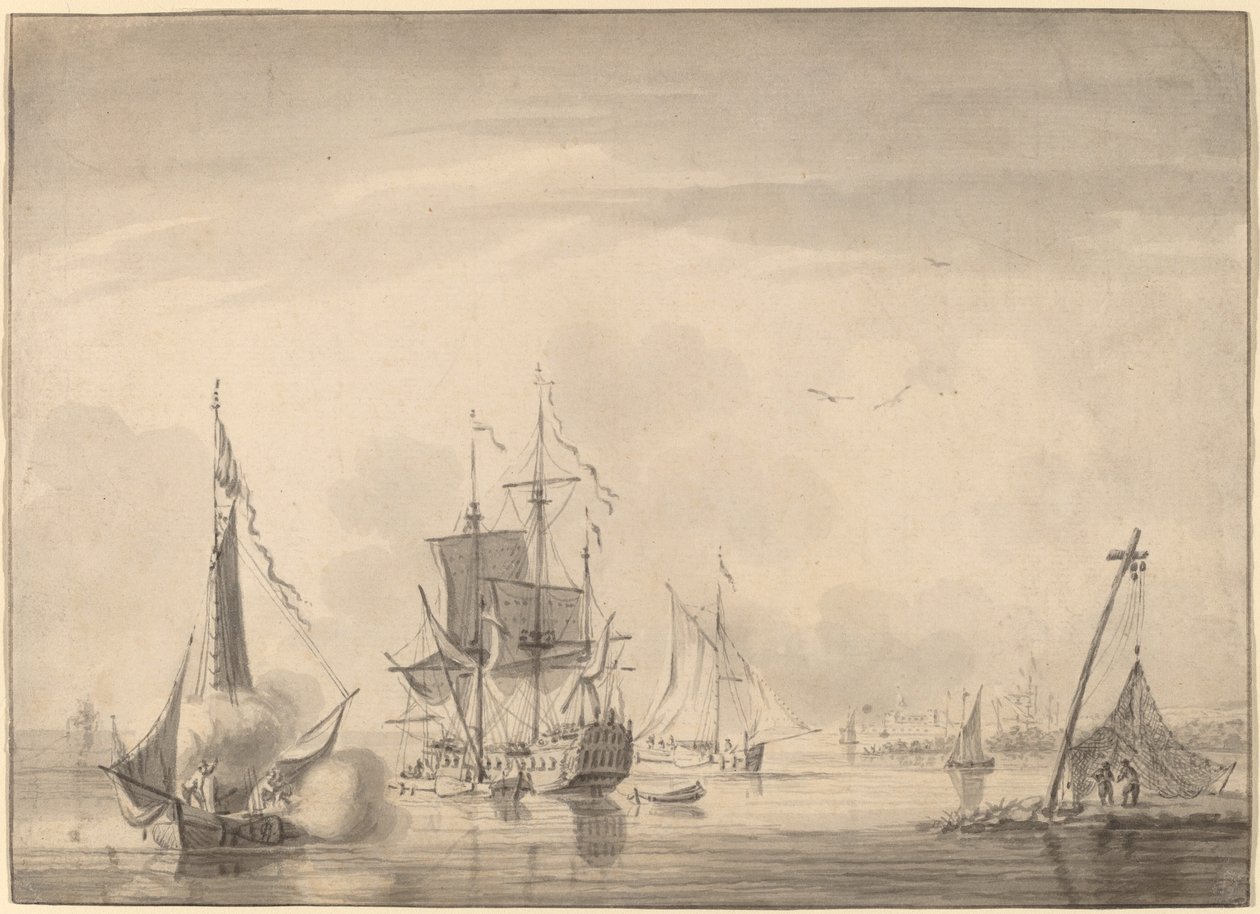 Escena del puerto de John Greenwood