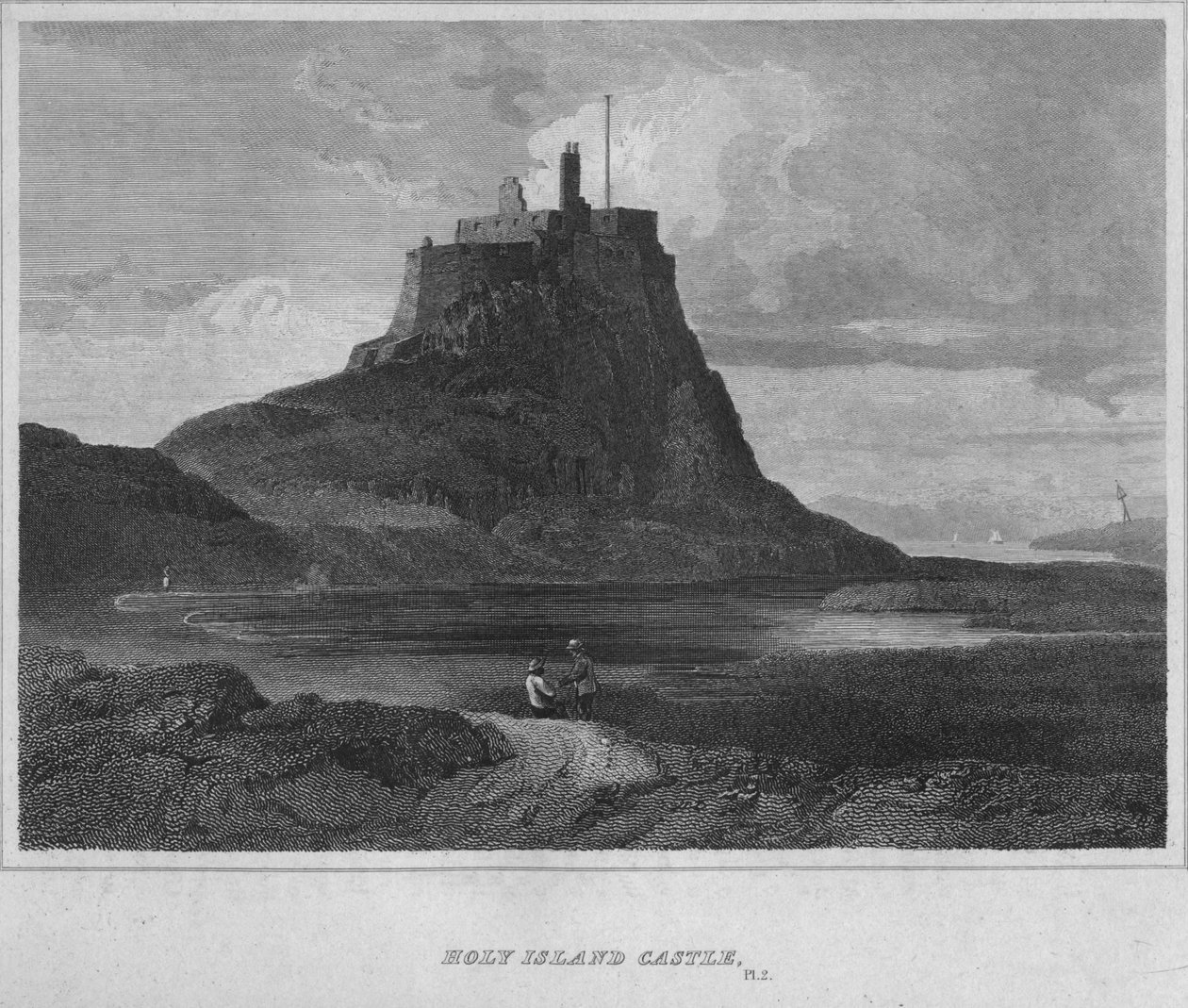 Castillo de Holy Island, 1814 de John Greig