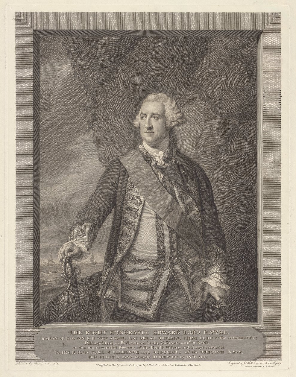 Honorable Lord Edward Hawke (1705-1781) de John Hall