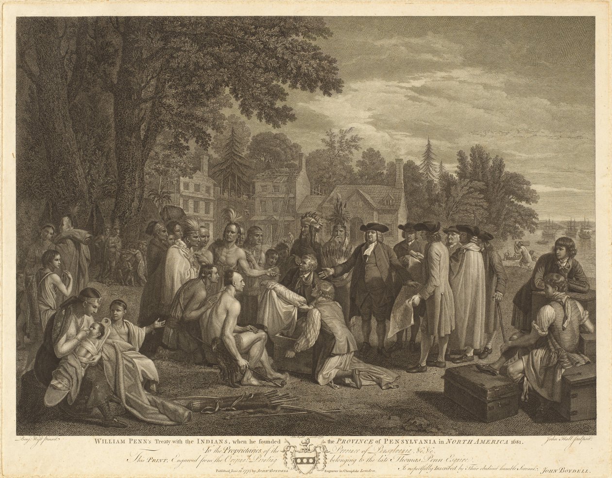 El tratado de William Penn con los indios de John Hall after Benjamin West