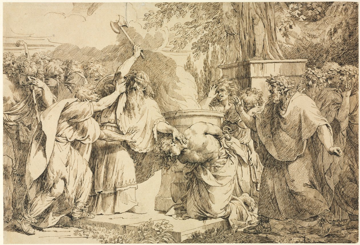Un sacrificio interrumpido de John Hamilton Mortimer