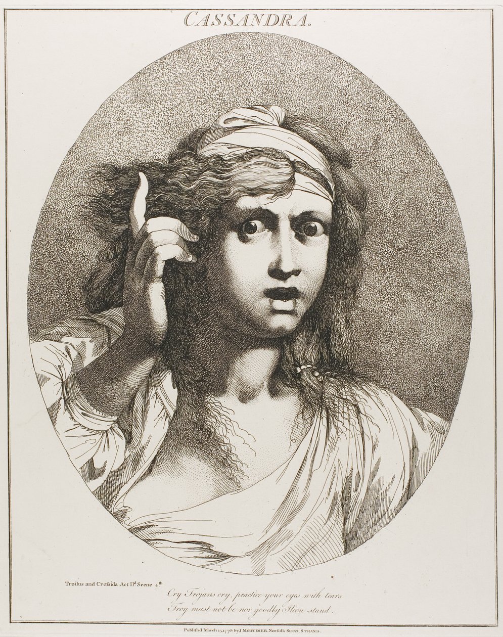 Cassandra, de Doce Personajes de Shakespeare de John Hamilton Mortimer