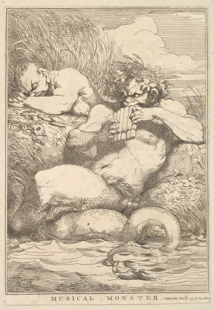 Monstruo Musical de Quince Aguafuertes Dedicados a Sir Joshua Reynolds de John Hamilton Mortimer
