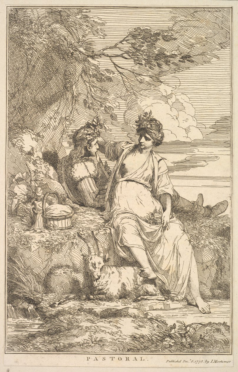 Pastoral de Quince grabados dedicados a Sir Joshua Reynolds, 8 de diciembre de 1778 de John Hamilton Mortimer