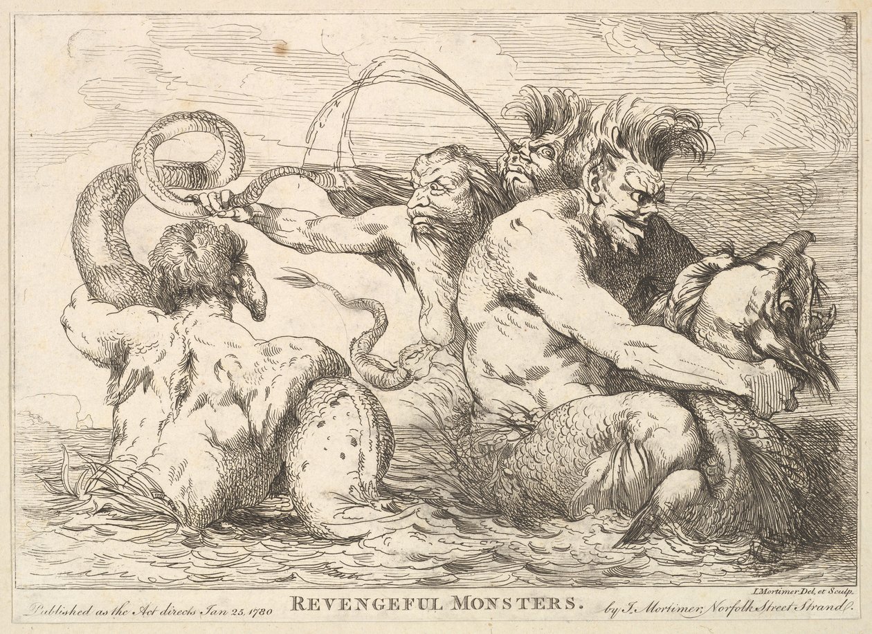 Monstruos vengativos, 25 de enero de 1780 de John Hamilton Mortimer
