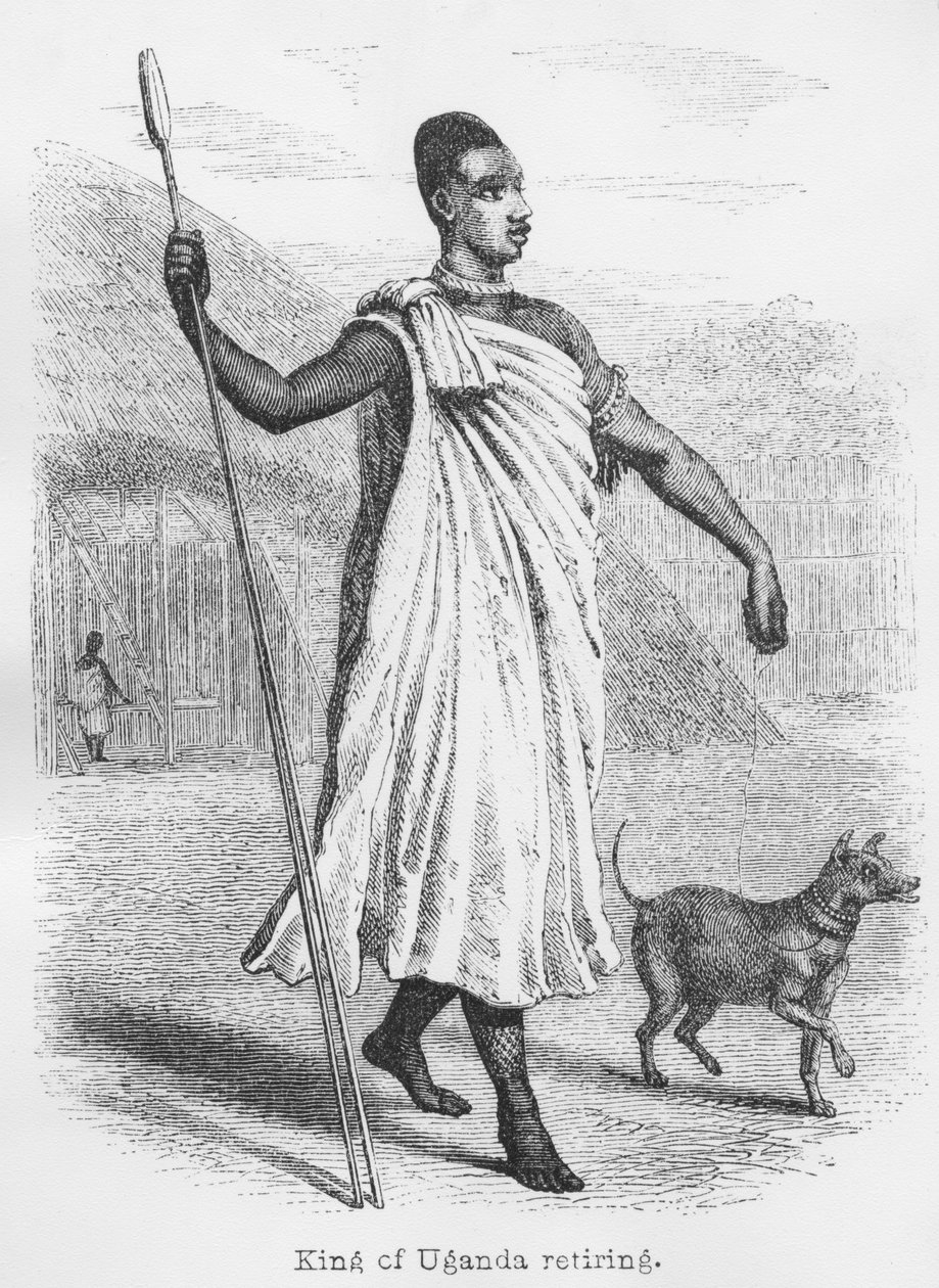 El rey de Uganda retirándose (del 