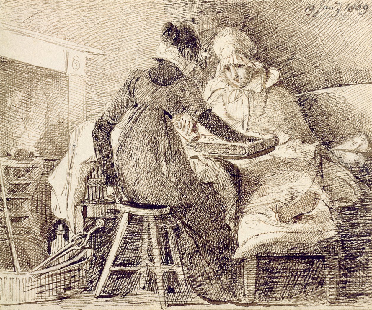 Una partida de backgammon, 19 de enero de 1809 de John Harden