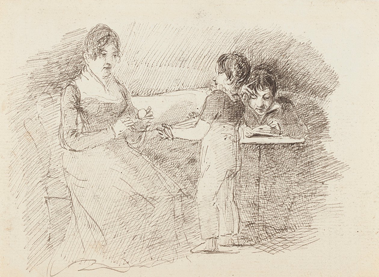 Niño sosteniendo lana, 1843 de John Harden