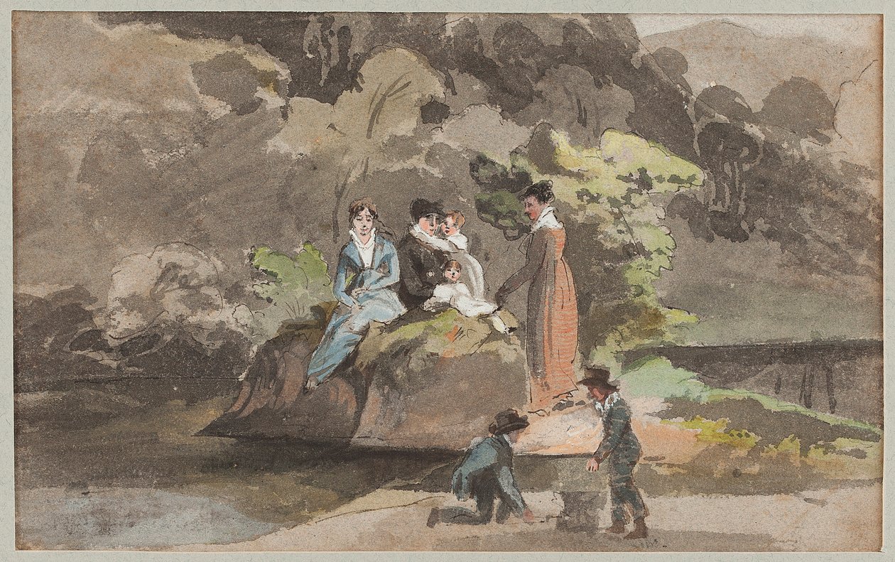Grupo junto al agua, 1810 de John Harden
