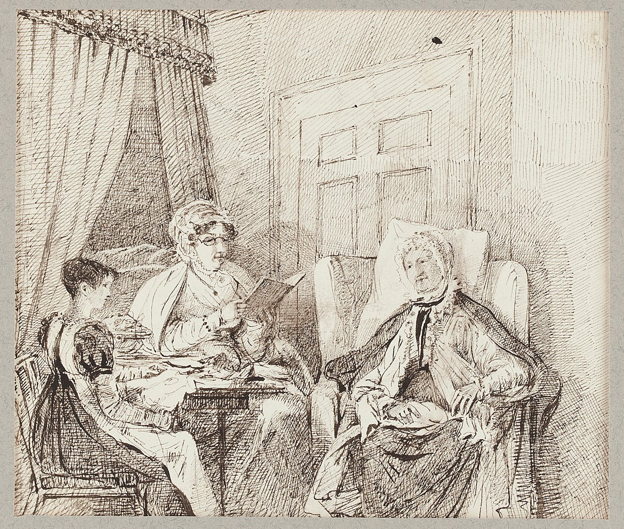 Escena interior de John Harden