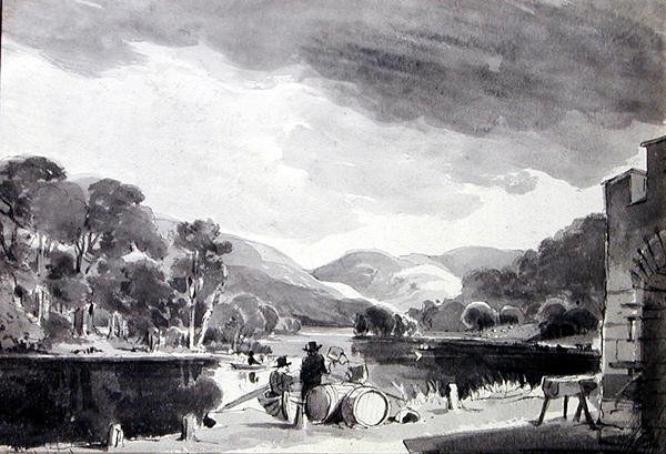Paisaje con un lago de John Harden