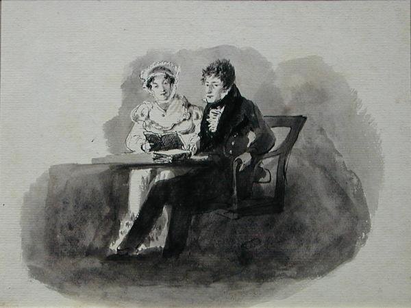 Hombre y Mujer Leyendo de John Harden