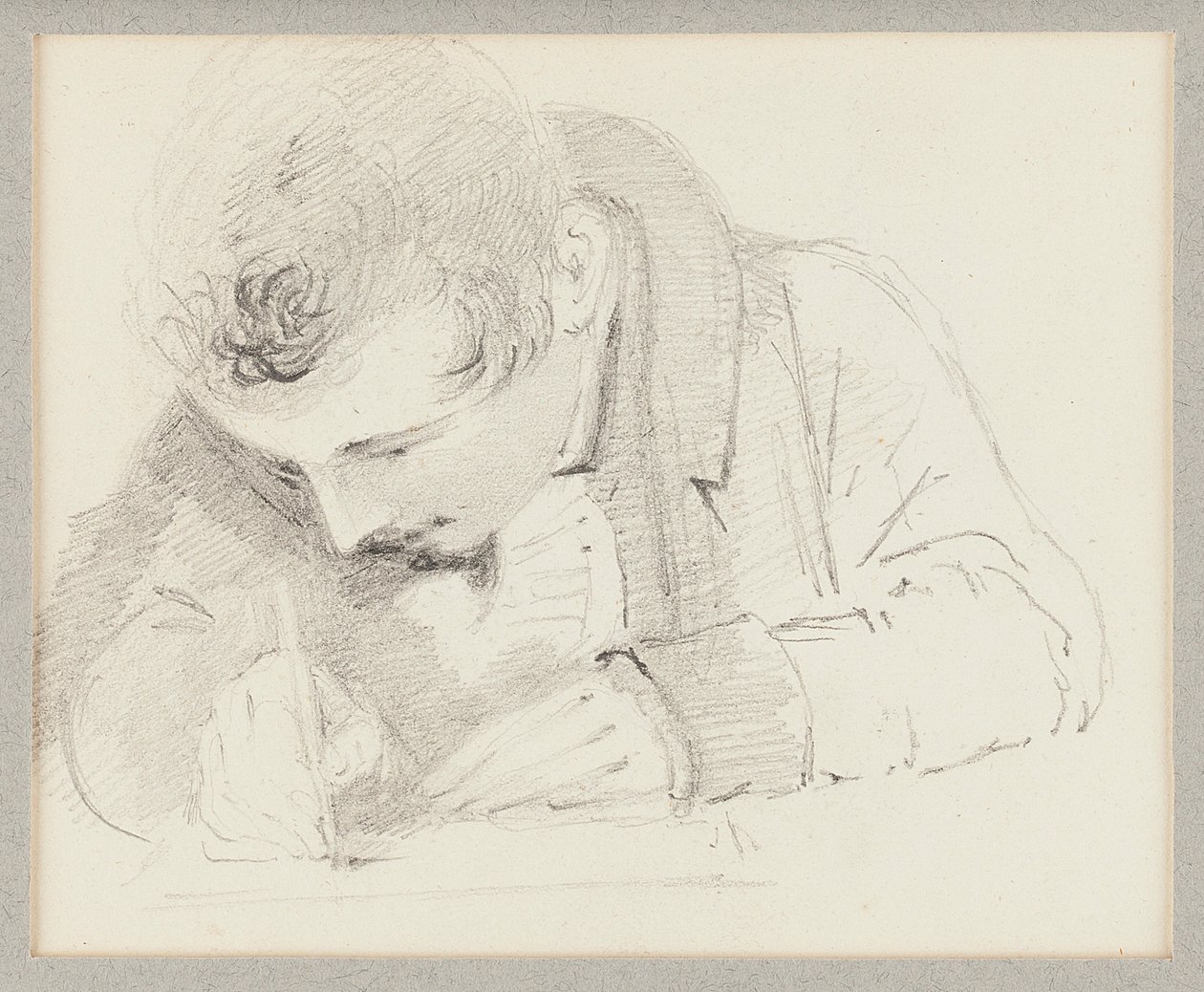 Hombre escribiendo, 1825 de John Harden