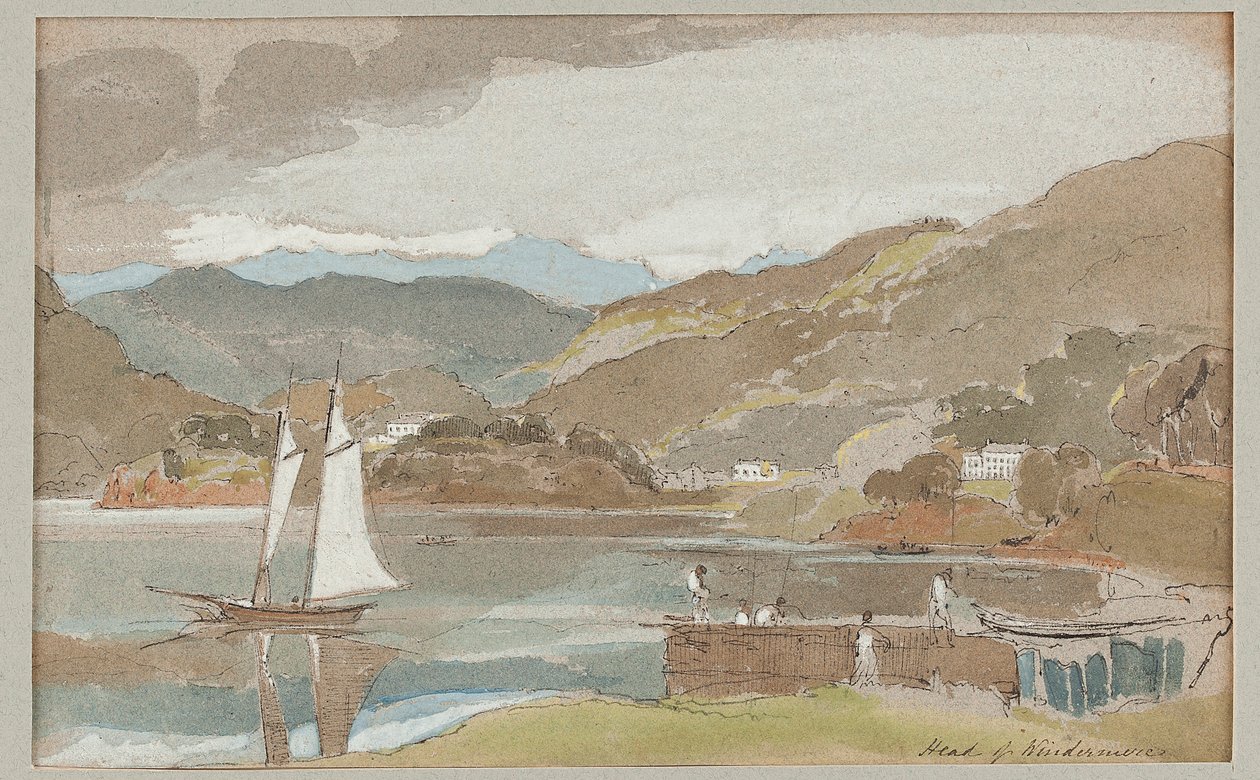 Navegando en Windermere, 1810 de John Harden