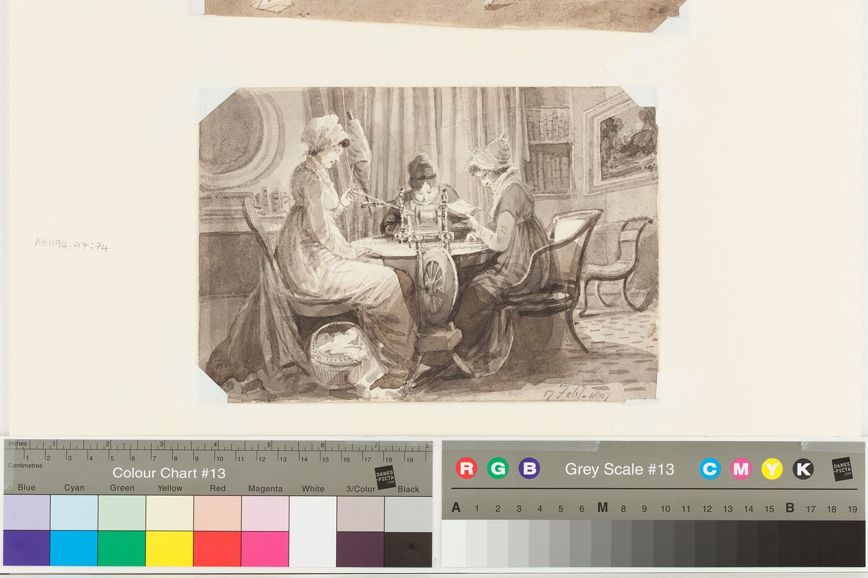 Hilando, leyendo y escribiendo, 17 de febrero de 1807 de John Harden