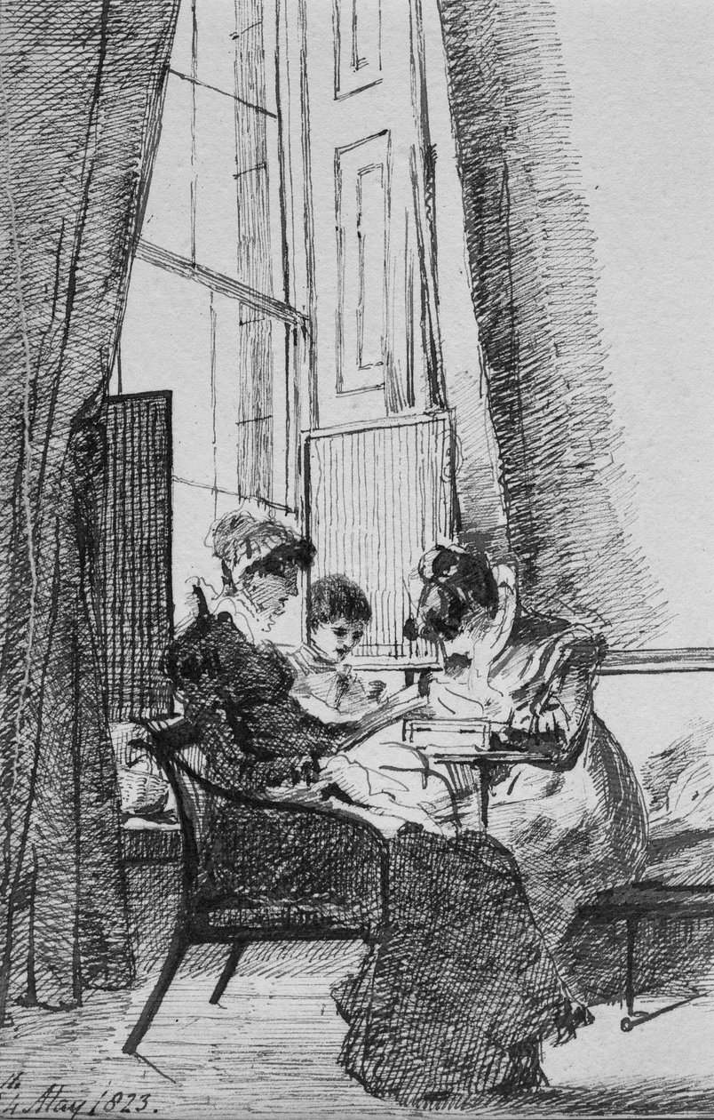 Tres mujeres en un interior georgiano, 24 de mayo de 1823 de John Harden