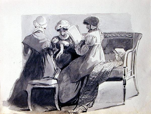 Tres Mujeres en un Sofá de John Harden