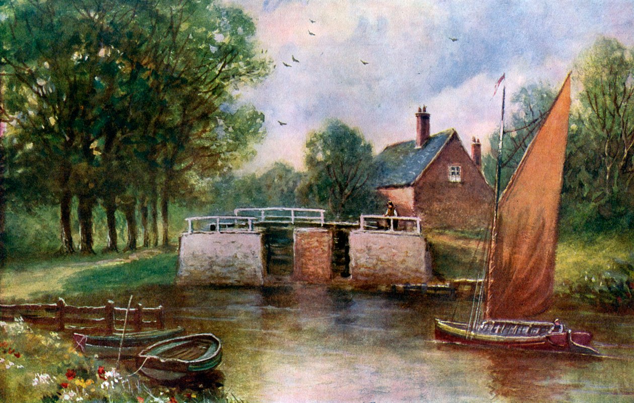 Coltishall Lock, Norfolk, 1924-1926 de John Harrap and Son