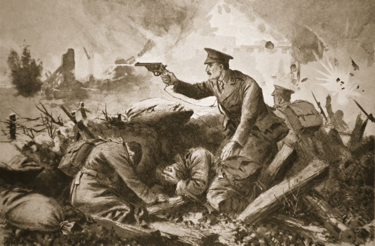 El teniente Neame conteniendo al enemigo y rescatando a los heridos de John Harris Valda