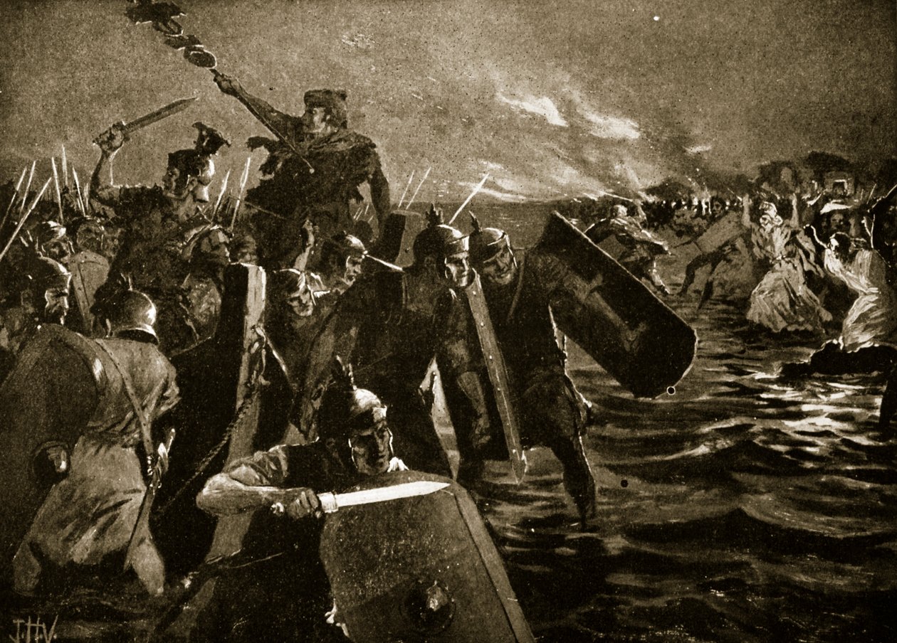 El ataque romano a Anglesey de John Harris Valda
