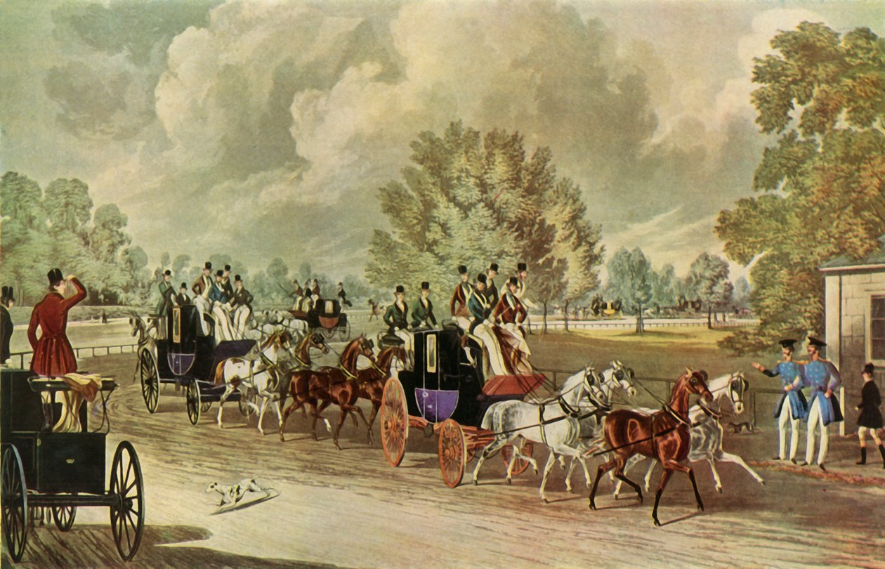 Una Reunión del Club Four-In-Hand, Hyde Park, Londres, c1838, 1947 de John Harris the Younger