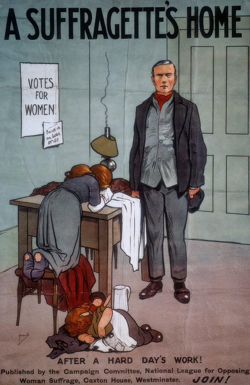 Un hogar de sufragistas / J. Hassall / Póster, siglo XX de John Hassall