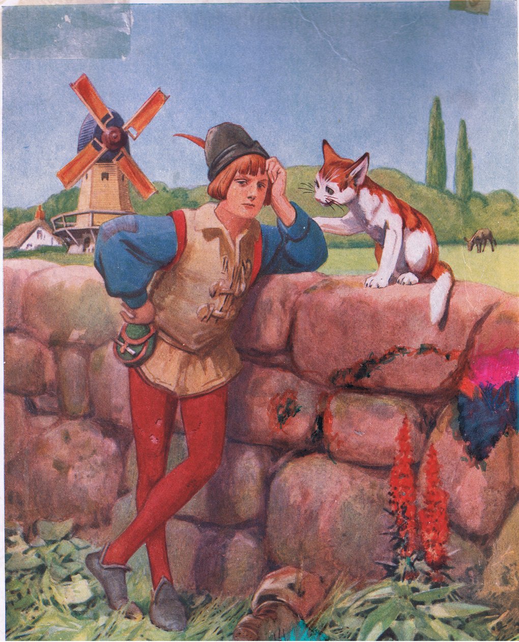 Dick Whittington y su gato (litografía) de John Hassall