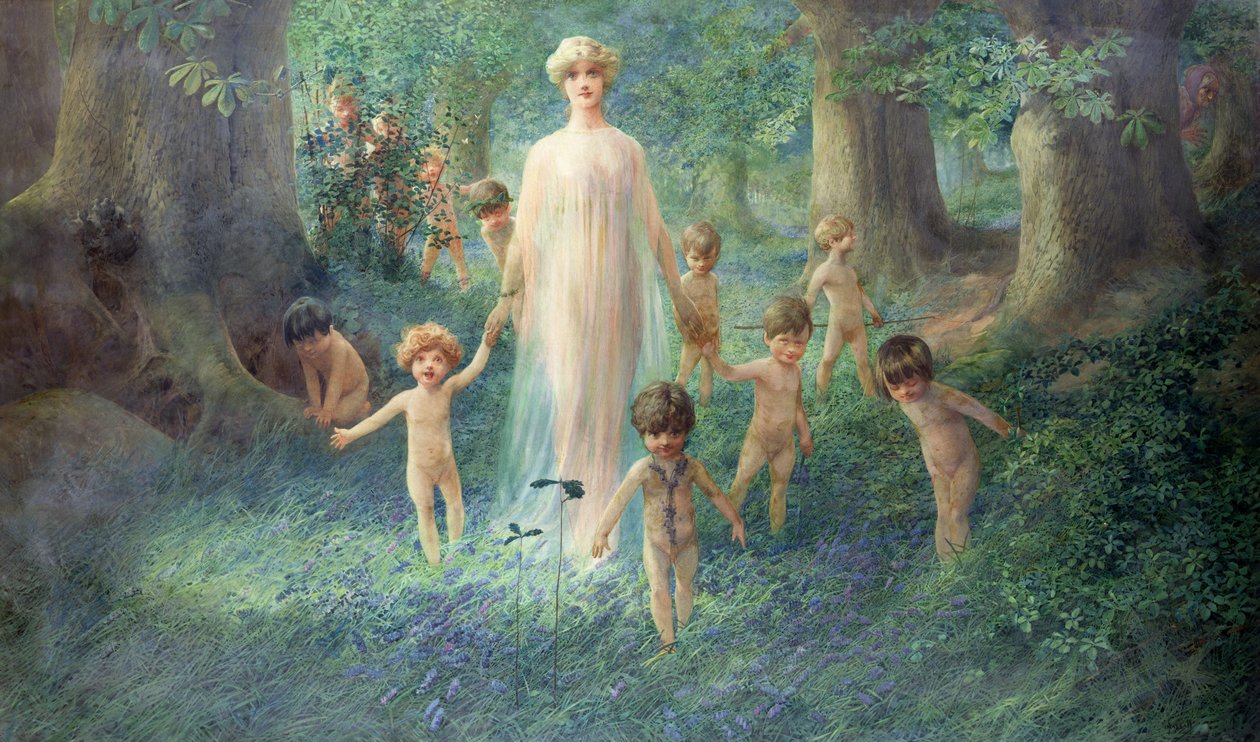 Fairy Wood (acuarela sobre papel) de John Hassall