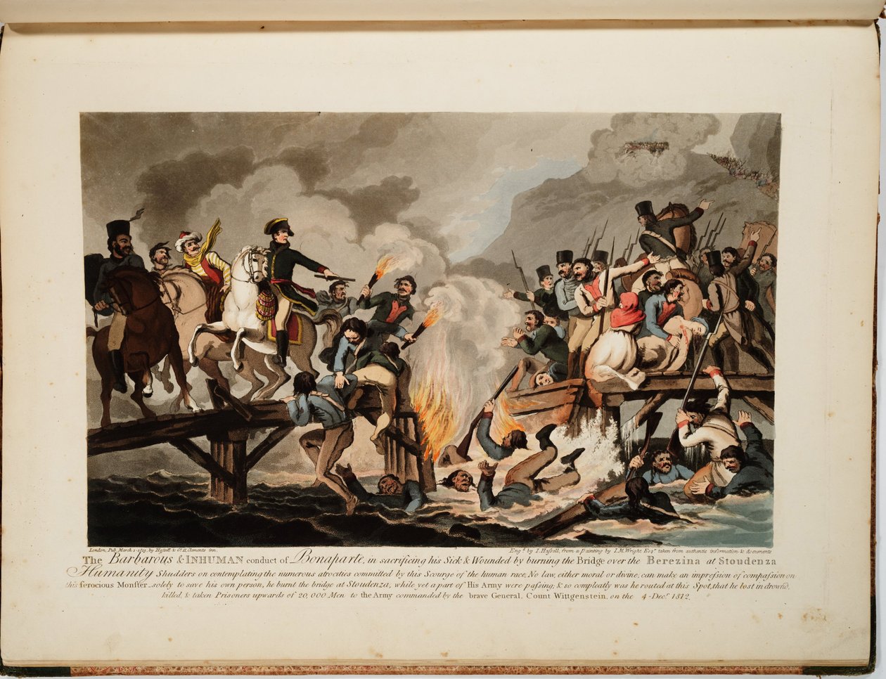 El ejército francés cruzando el Berezina en noviembre de 1812, 1813 de John Hassell