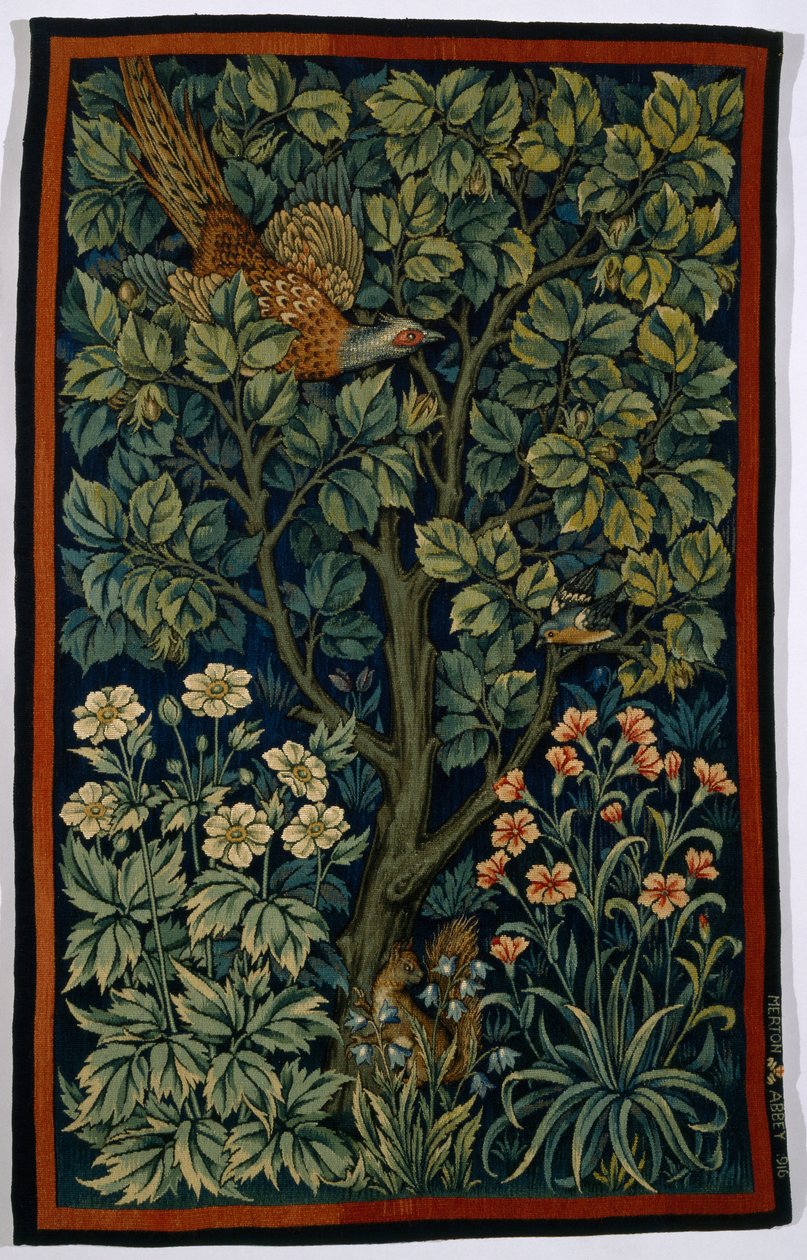 Faisán de Collar, hecho por Morris & Co. 1916 de John Henry Dearle