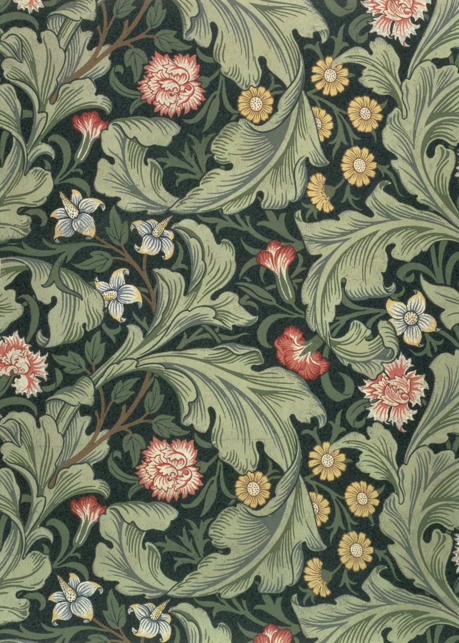 Papel tapiz de Leicester, diseñado por John Henry Dearle (1860-1932) para Morris and Company, 1911 de John Henry Dearle