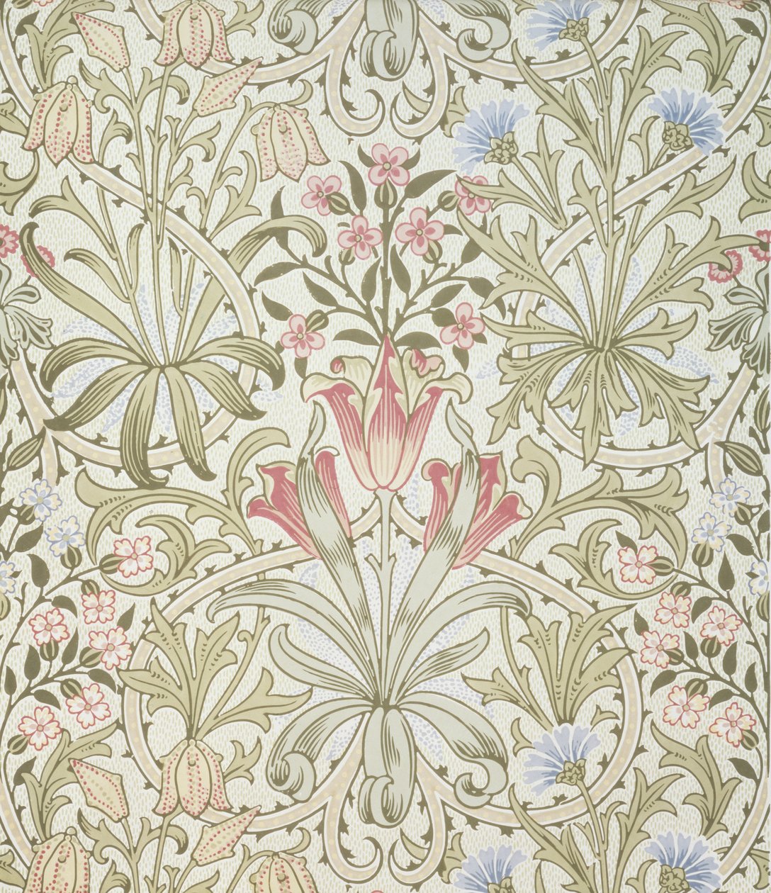 Papel tapiz persa, diseñado por John Henry Dearle (1860-1932) para Morris and Company de John Henry Dearle